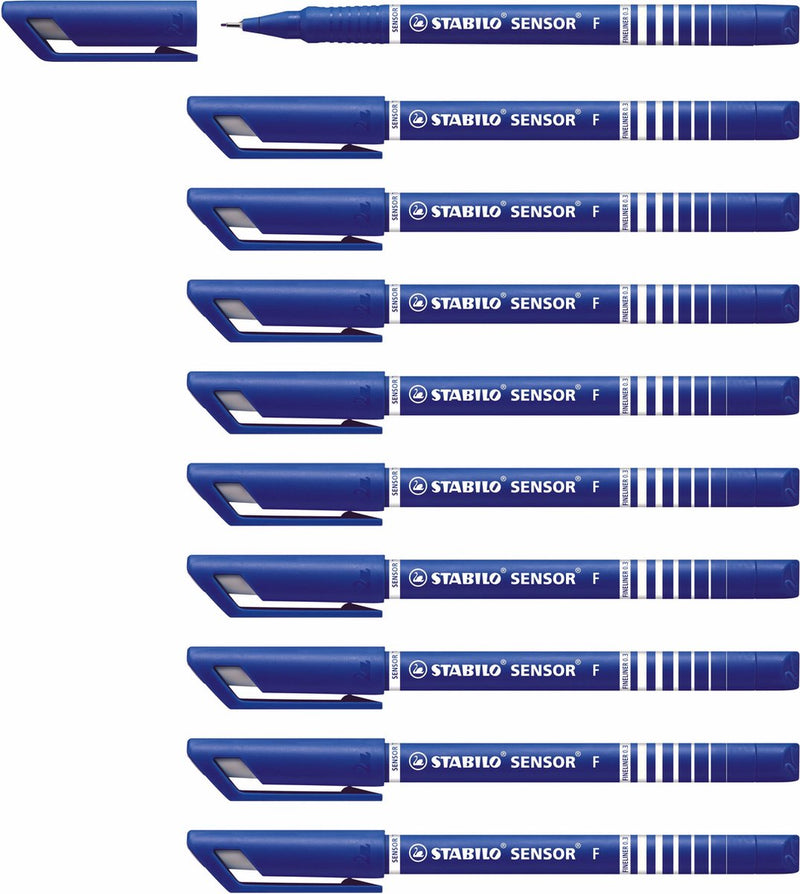 Sensore Stabilo - fineliner 0,3 mm - blu - scatola da 10 pezzi