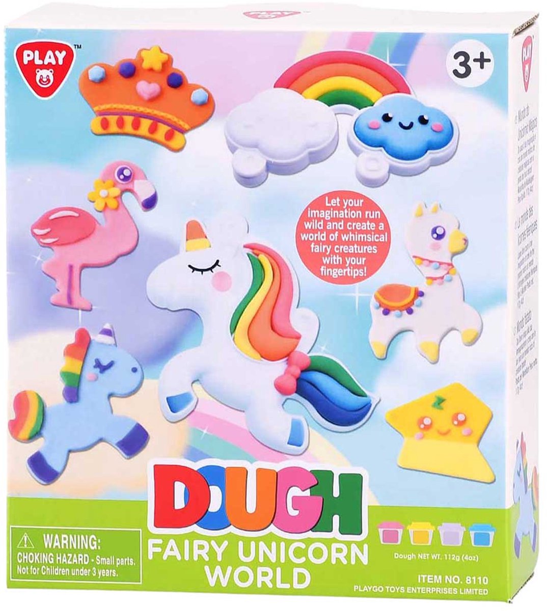 Playgo set de arcilla unicornio cuento de hadas - 4 vasijas de barro