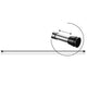 Shower curtain white chrome 55 90cm