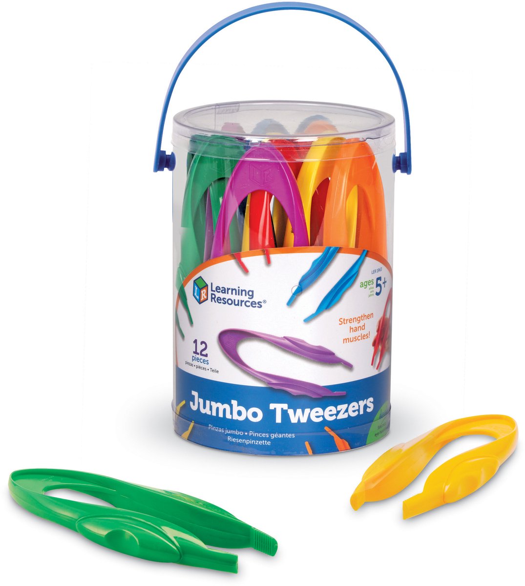 Learning resources primary science® jumbo tweezers™ (set van 12) - grote pincetten