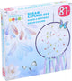 Set creativo acchiappasogni per bambini creativo 81 pezzi - set fai da te acchiappasogni con perline, piume e nastro - pacchetto artigianale per bambini