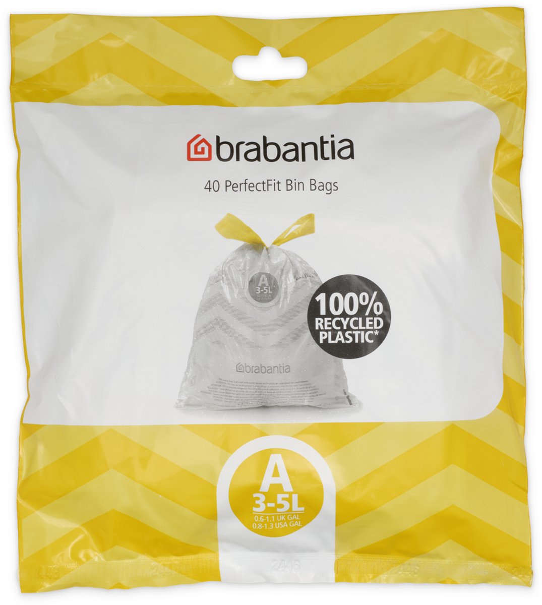 Brabantia perfectfit garbage bags - 3 l - code a - 40 pieces