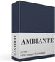 Ambiante jersey split-topper hoeslaken - lits-jumeaux - dark blue