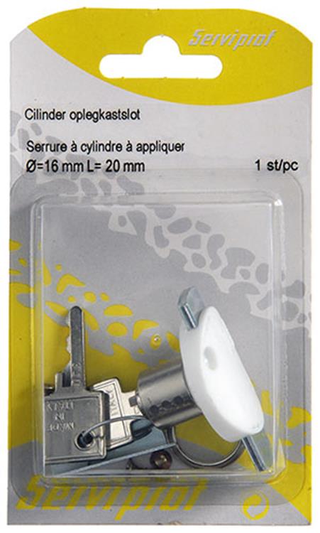 Mack 1014017 - cerradura cilíndrica de superficie para gabinete ø 16 mm l20 mm | 5 piezas