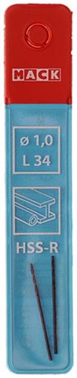 Mack 1018175 - broca universal hss r ø 1,0 x 34 mm 2 uds | 5 piezas