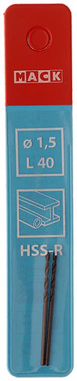 Mack 1018176 - broca universal hss r ø 1,5 x 40 mm 2 uds | 5 piezas
