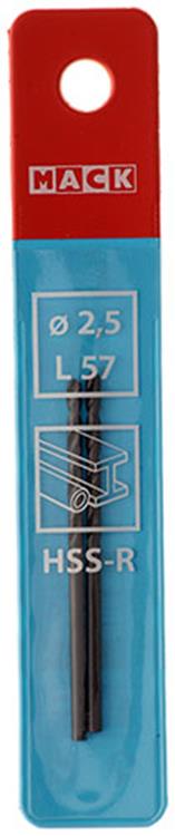 Mack 1018178 - broca universal hss r ø 2,5 x 57 mm 2 uds | 5 piezas