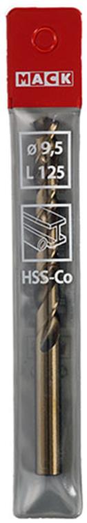 Mack 1018202 - taladro metal hss co5% din 338 ø 9,5 x 125 mm | 5 piezas