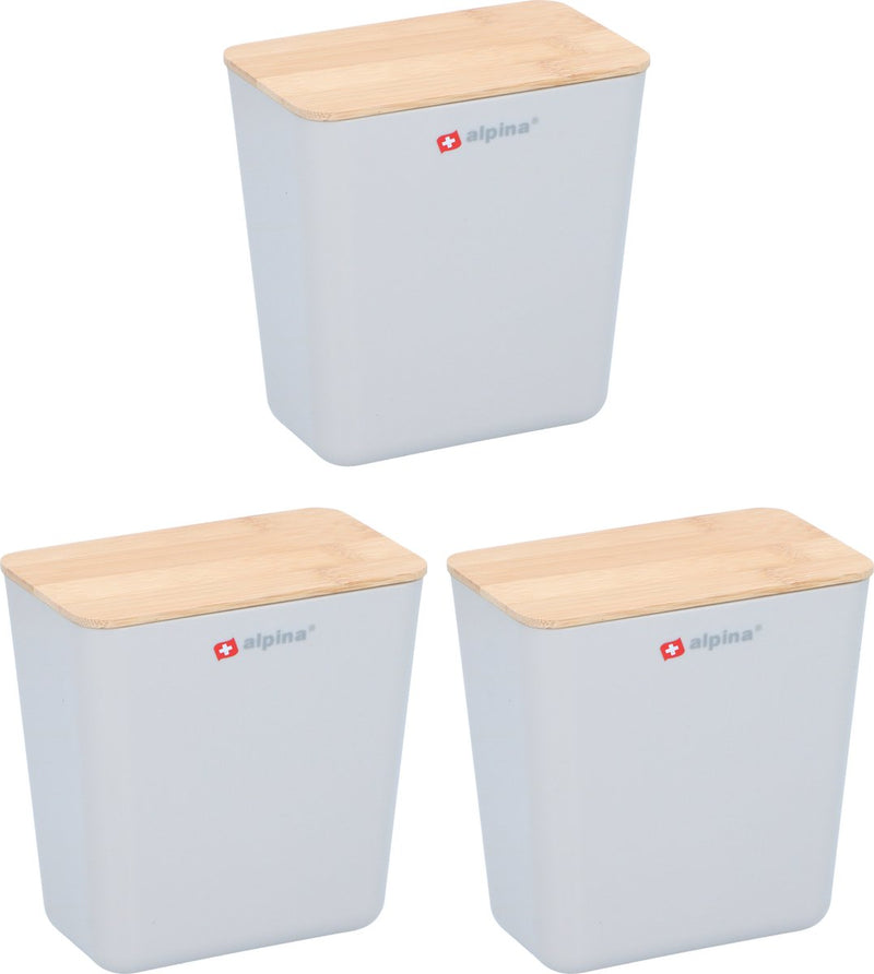 Juego de recipientes de almacenamiento Alpina 3 piezas - recipientes para alimentos frescos 1 l - recipientes de almacenamiento de plástico