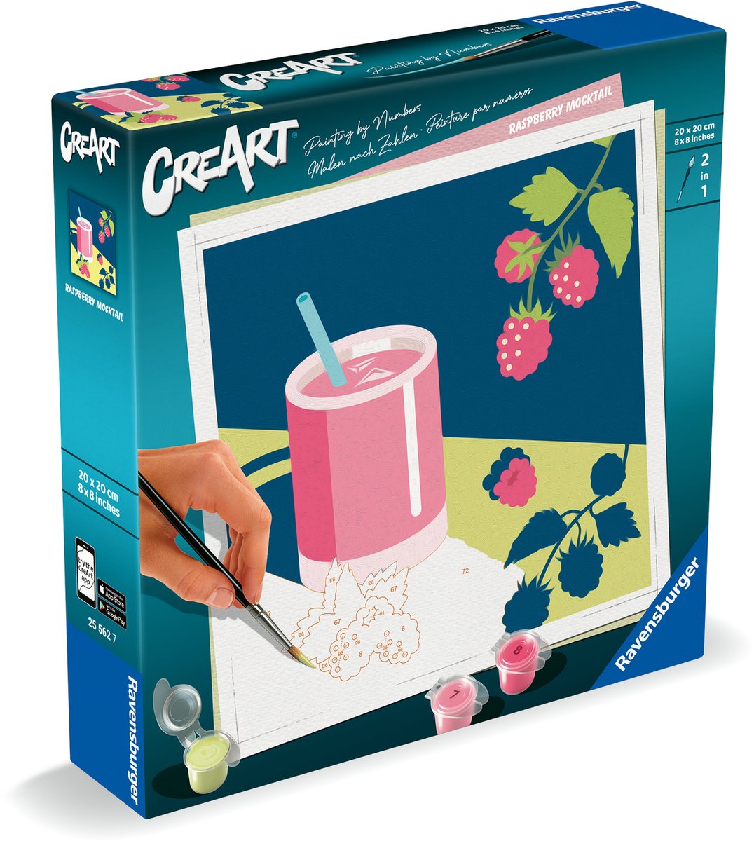Ravensburger creart vernice per numero - lampone