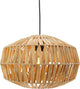 Lampada a sospensione Eglo Sheldon - e27 - ø 38 cm - nero marrone naturale - carta
