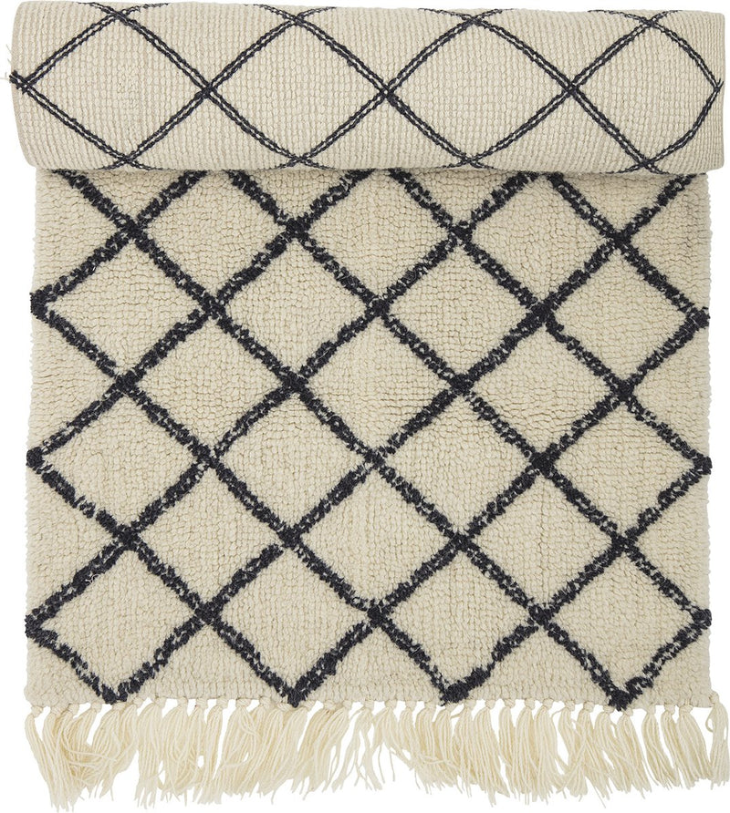 Bloomingville - tappeto Warda - beige - lana