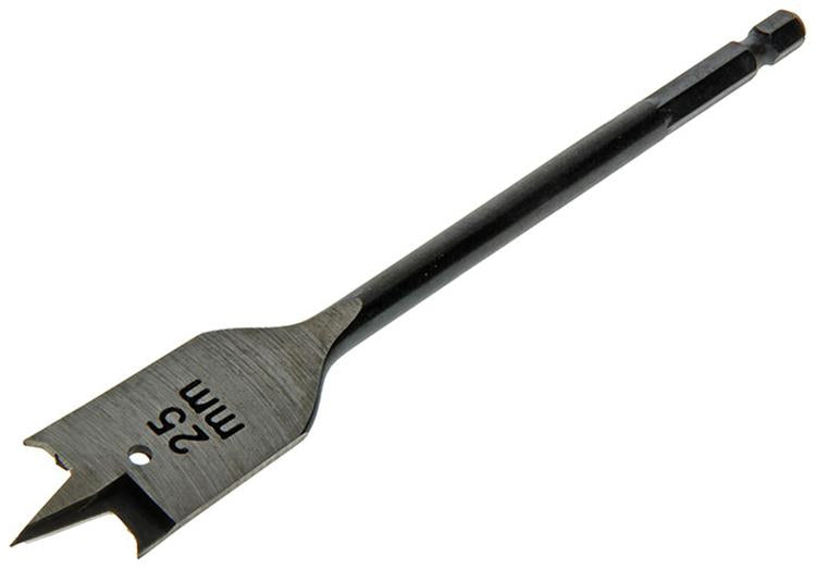 Mack 1018253 - Broca plana para madera DIN 7487 ø 25,0 x 160 mm | 5 piezas