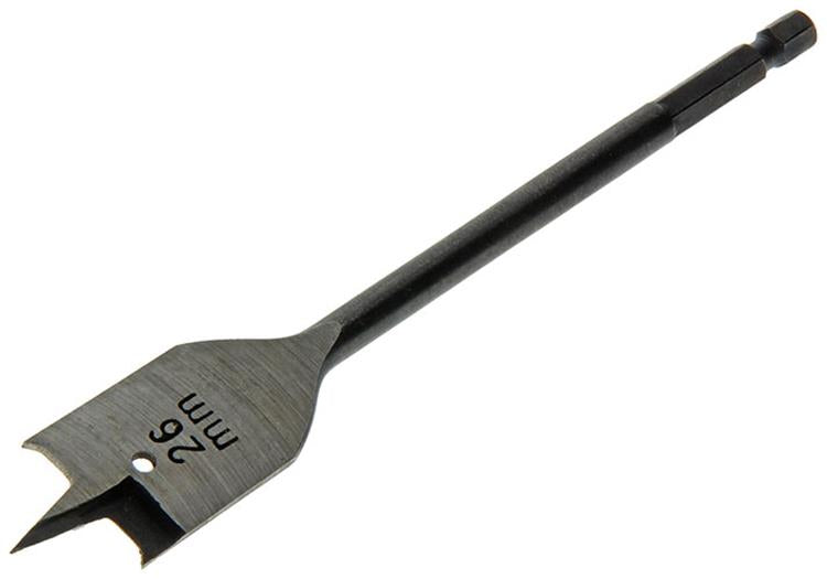 Mack 1018254 - Broca plana para madera DIN 7487 ø 26,0 x 160 mm | 5 piezas