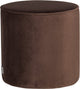 Pouf Sara in legno alto 46xø46 cm - velluto - testa di moro