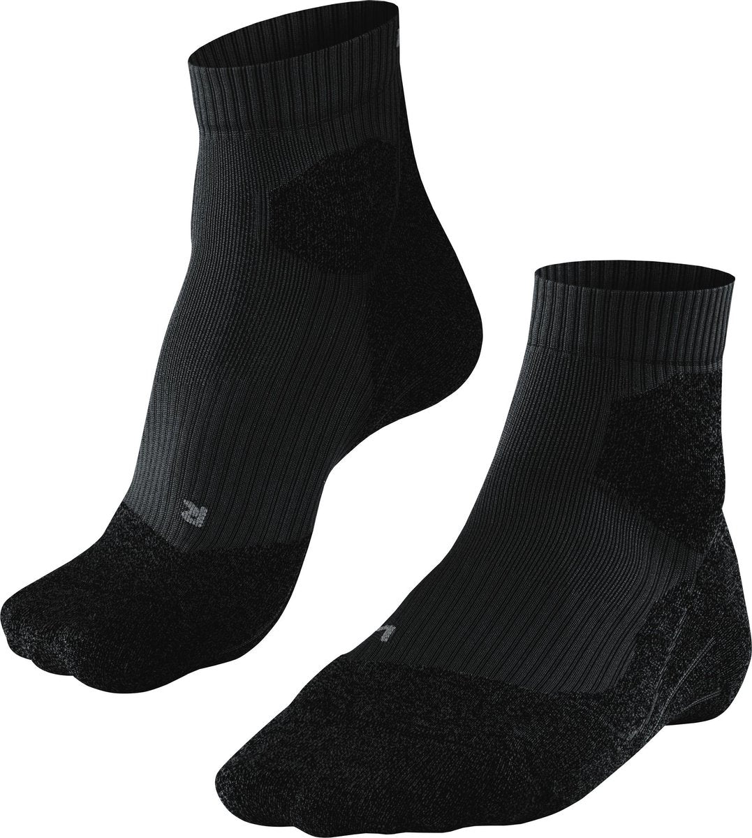 Falke ru trail hardloopsokken anti blaren, lichte padding functioneel garen sportsokken dames zwart - maat 37-38