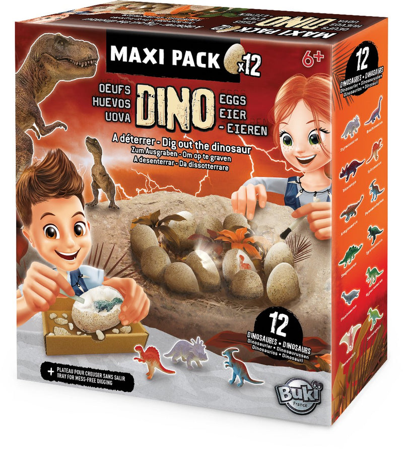 Buki france buki - maxi juego de excavación de huevos de dinosaurio - dinosaurio - excavar - descubrir