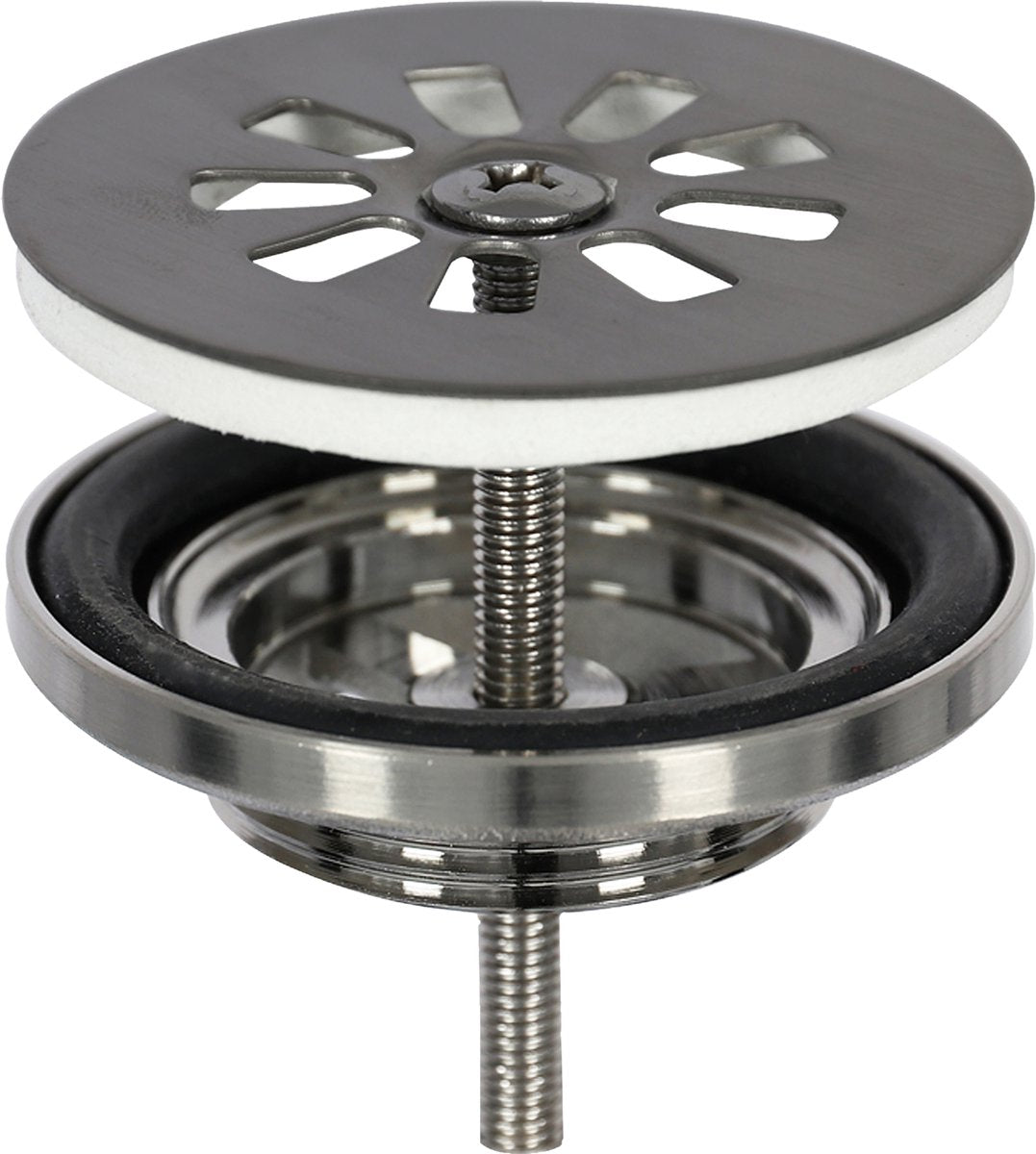 Differnz afvoerplug gun metal â€“ afvoerstop voor wastafel â€“ ã˜ 64 mm â€“ 6m schroef