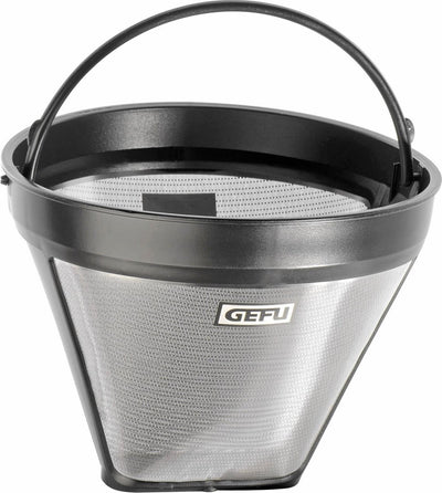 Gefu arabica permanent coffee filter size 4 – reusable coffee filter – stainless steel plastic – dishwasher safe