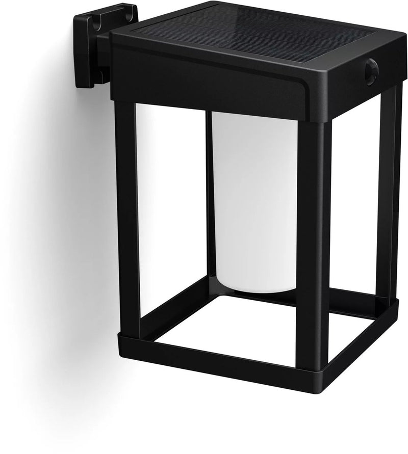 Lampada da parete solare Philips LED Philips Camill quadrata - ultra efficiente - con elemento luminoso opalino