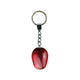 Portachiavi tulipano rosso melanzana 3,5 cm