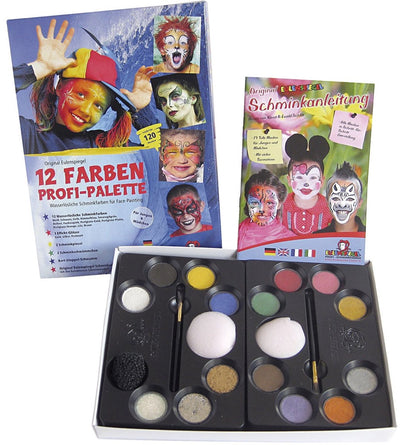 Eulenspiegel schminkset 12 kleuren 21-delig