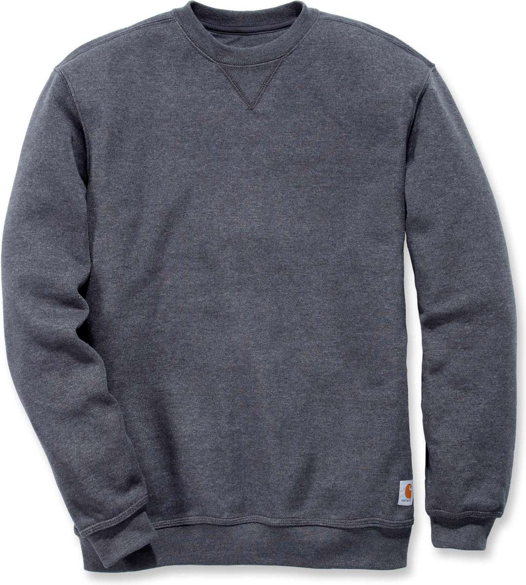 Carhartt k124 midweight crewneck sweatshirt - original fit - carbon heather - l (valt als maat xl)