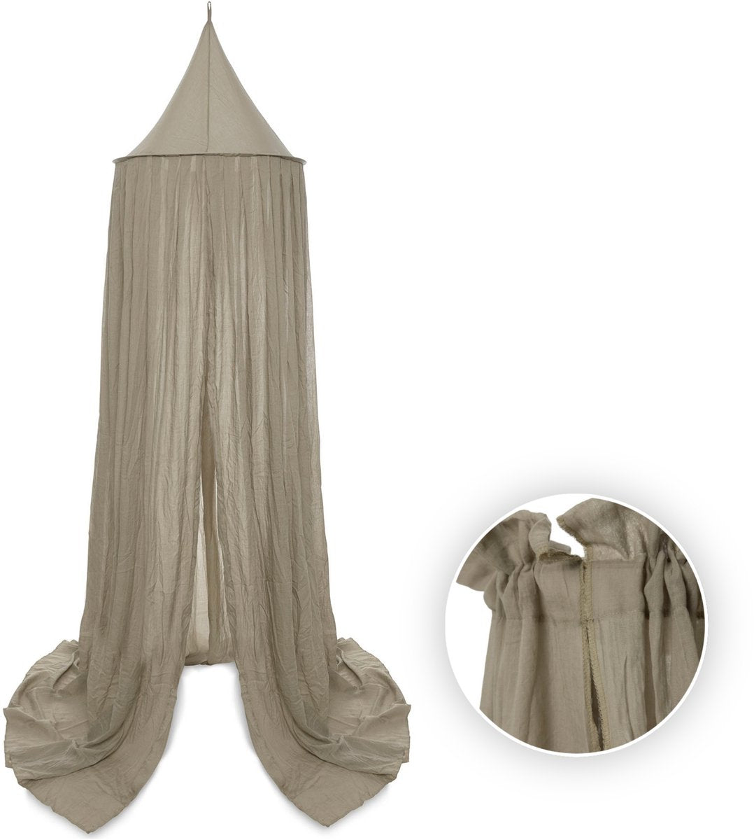 Jollein mosquitera vintage - verde oliva - mosquitera bebé, dosel - 245cm