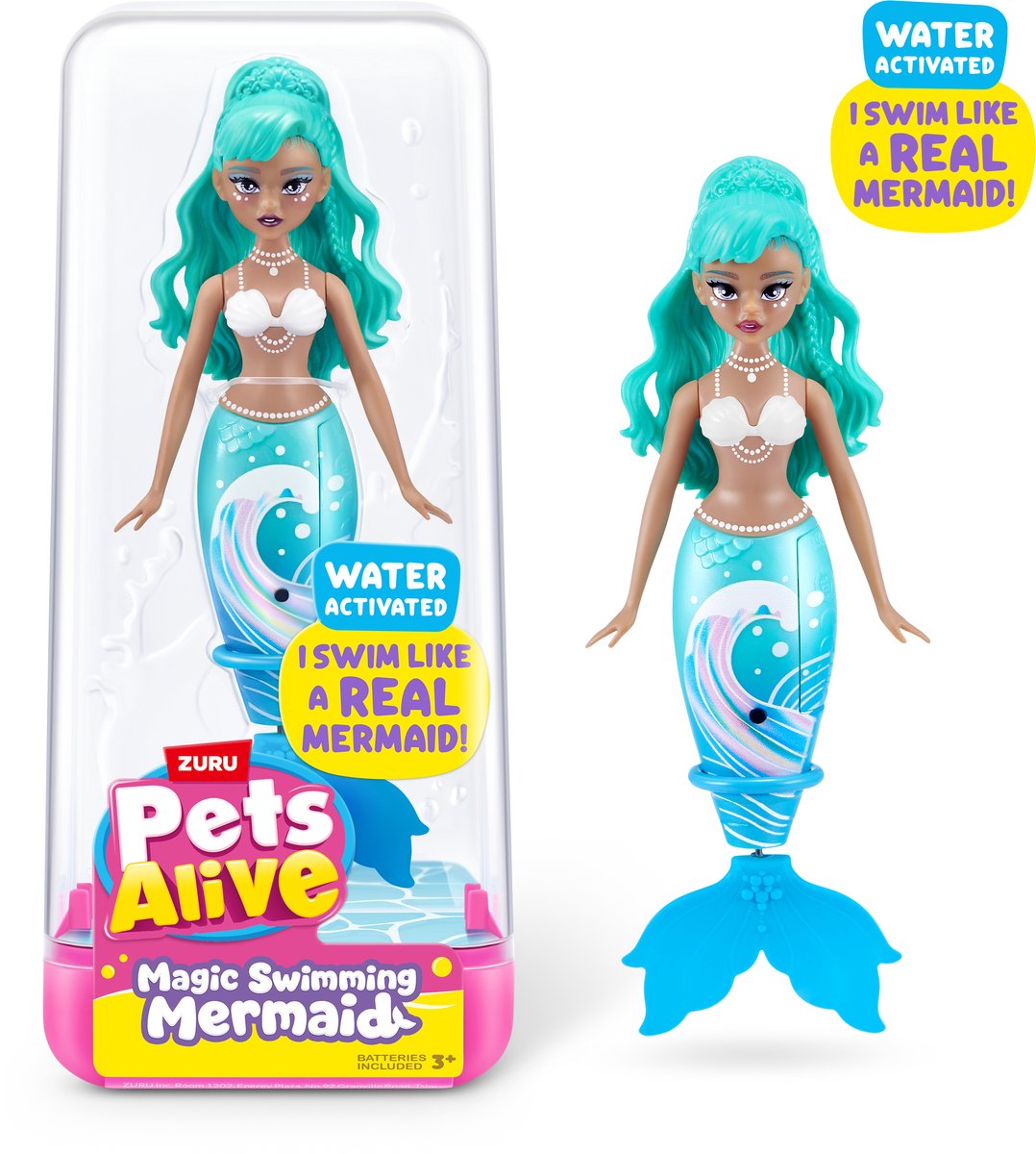 Zuru animali domestici sirena che nuota viva