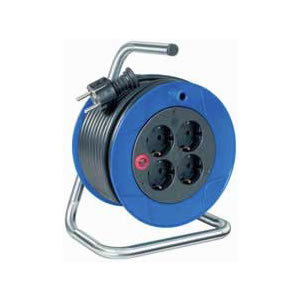 Brennenstuhl compact kabelhaspel 15 meter, 4x geaard (zwart)