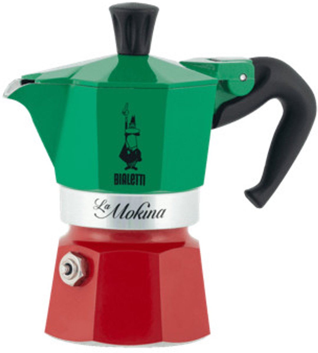 Bialetti - la mokina - cafetera - tricolore - 1 espresso