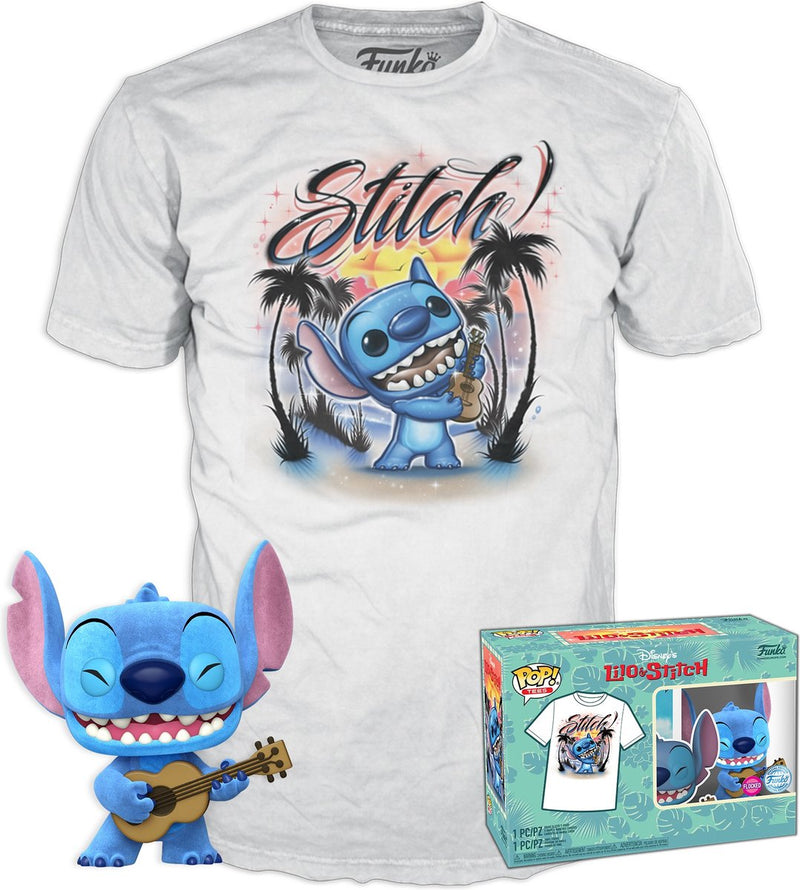 ¡Camiseta funko pop! Disney - edición flocada exclusiva de puntadas - talla l