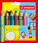 STABILO WOODY 3IN1 Duo con un lápiz Sharper, 7dlg.