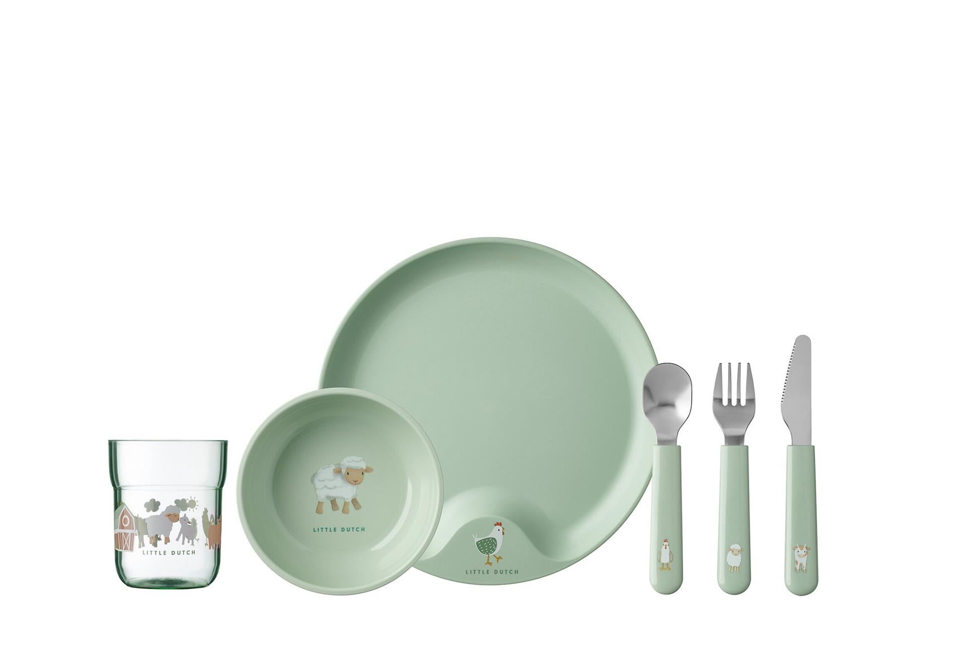 Mepal mio kinderservies set little dutch - 6-delig - kraamcadeau - kinderservies - little farm