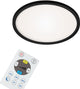 Briloner - Lampada da soffitto a LED - lampada da soffitto dimmerabile - con retroilluminazione - incl. telecomando - 18 watt - 2400 lumen - bianco-nero