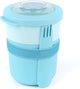 Amuse life - lunchpot - ontbijtbeker - morning noon bowl - met spork en rekker - 2 compartimenten 500 + 150 ml - blauw