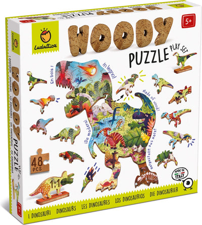Puzzle in legno Ludattica - dinosauro.