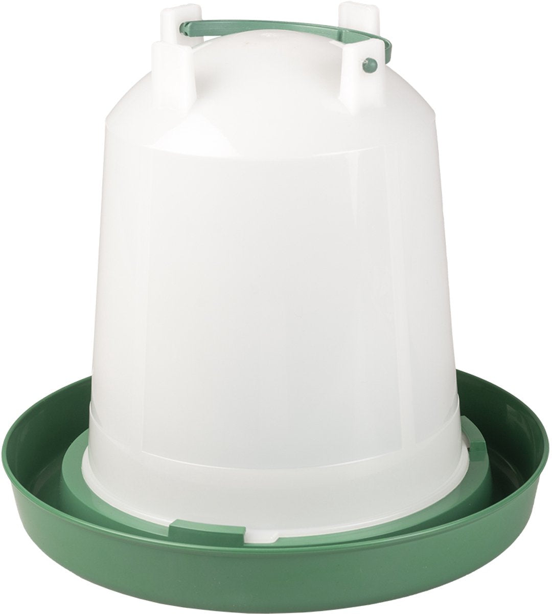 Duvo plus orologio da bere a vite con manico eco per pollame 10l verde trasparente