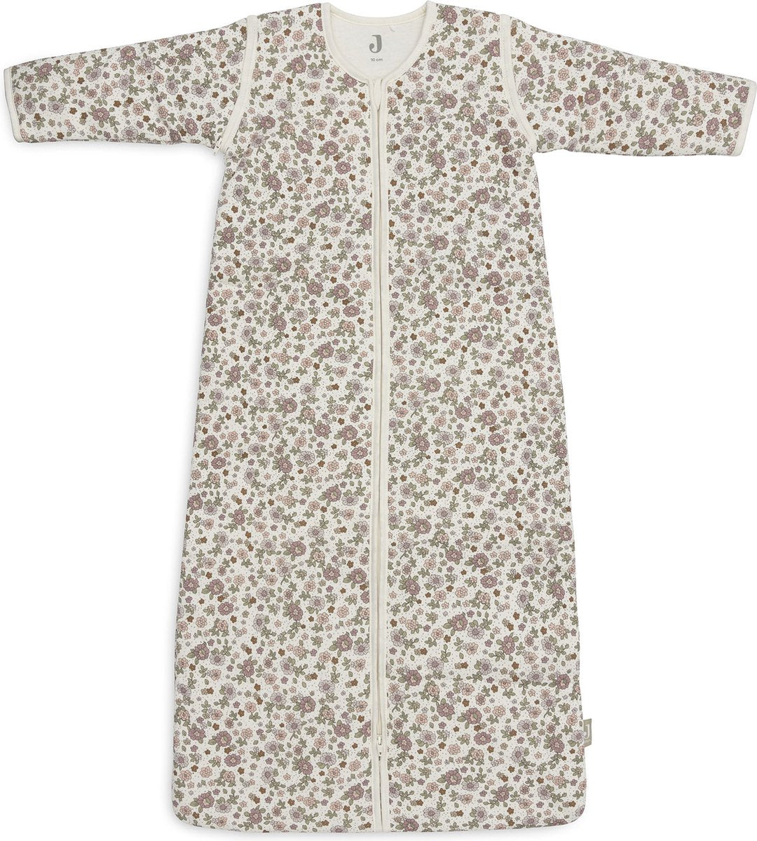 Jollein Saco de dormir para bebé invierno con manga desmontable 70 cm flores retro - saco de dormir de invierno