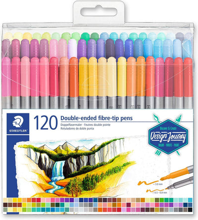 Staedtler design travel - rotulador de color de doble punta - set 120 piezas