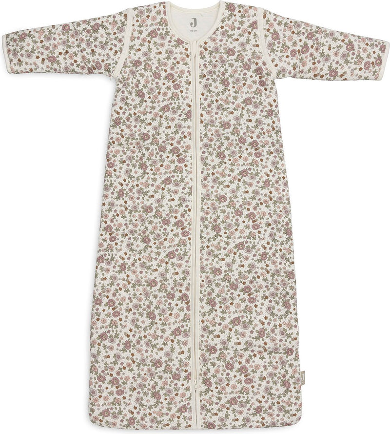 Jollein Saco de dormir para bebé invierno con manga desmontable 110 cm retro flores - saco de dormir de invierno
