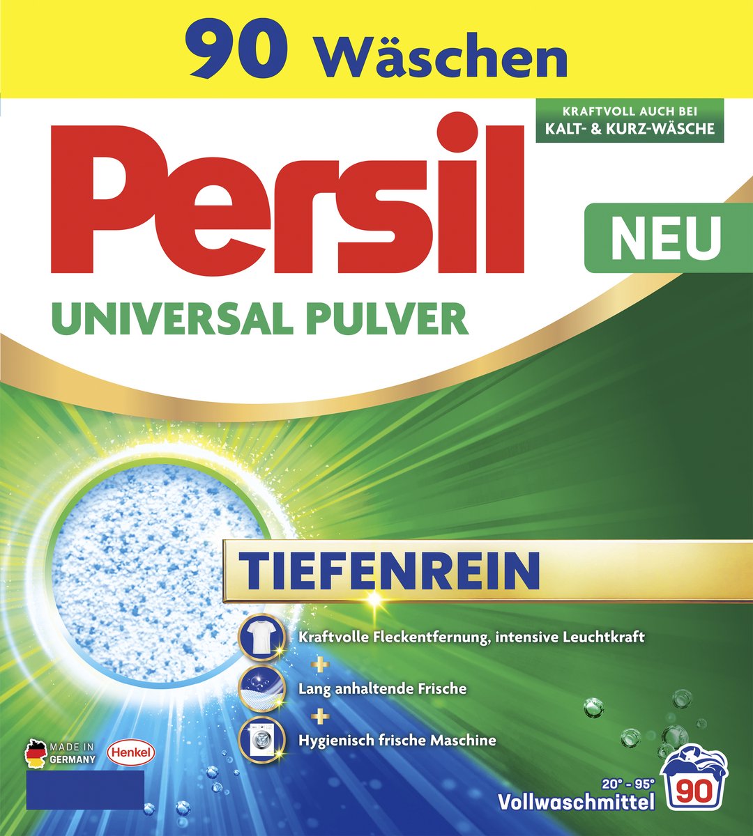 Persil professional powder universal - wasmiddel - voor alle kleuren was - 90 wasbeurten - grootverpakking