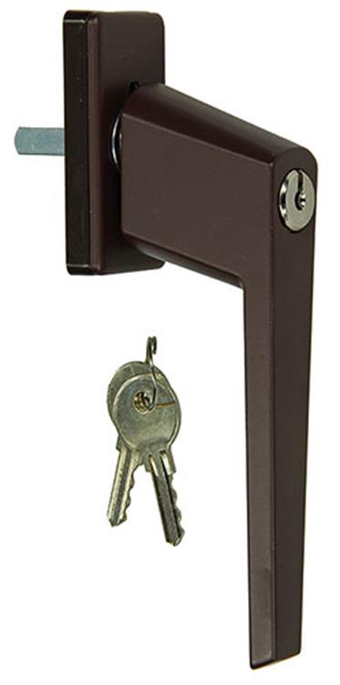 Yale 1019093 - 1 manilla de ventana con cerradura de cilindro, marrón | 2 piezas