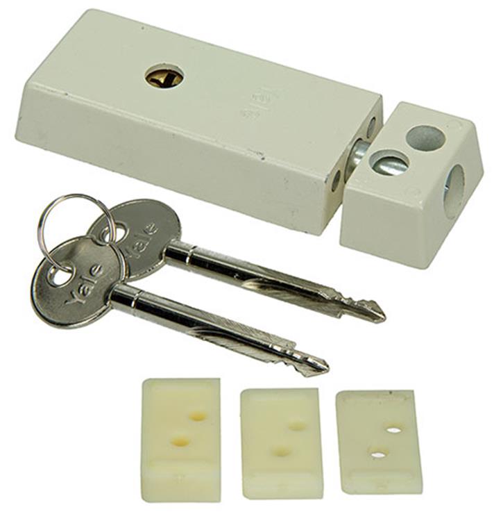 Yale 1019096 - 1 cerradura de marco base, pasador único, blanco | 1 pieza