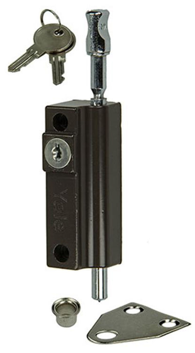 Yale 1019106 - Serratura da sovrapposizione 1 anta, con perno, marrone | 1 pz