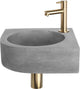 Set fontana Differnz Cleo - cemento grigio scuro - rubinetto dritto oro opaco - 31,5 x 31,5 x 10 cm