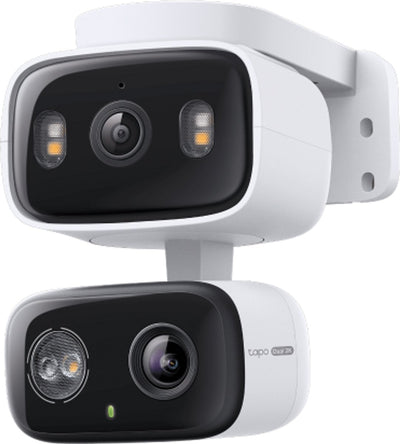Tp-link tapo c246d beveiligingscamera dual lens -binnen buiten- 2k 3mp- pan tilt- ai detectie - ip65