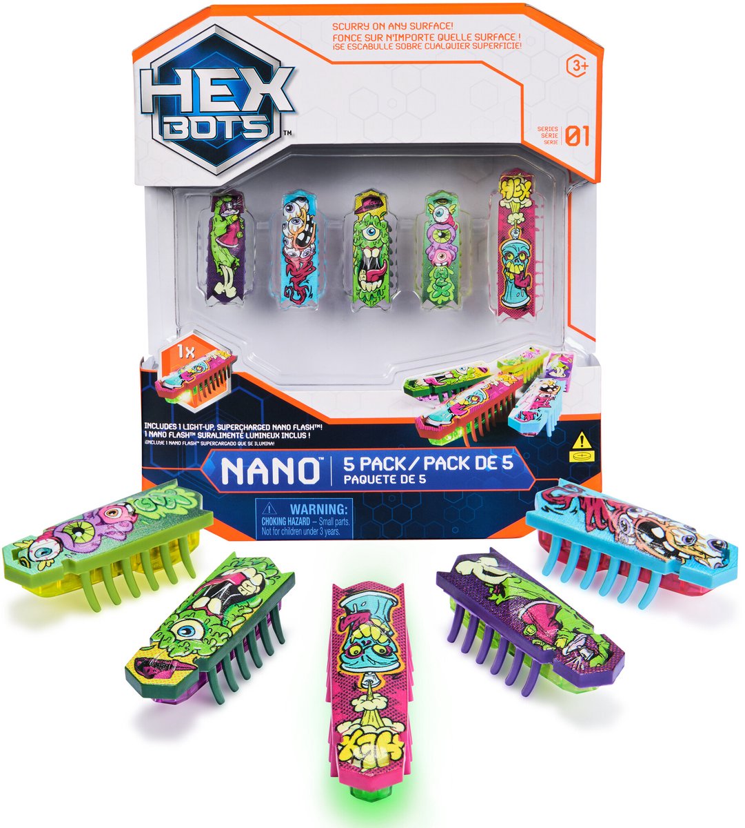 Confezione regalo Hexbots nano, confezione da 5 (1x flash nano, 4x nano)