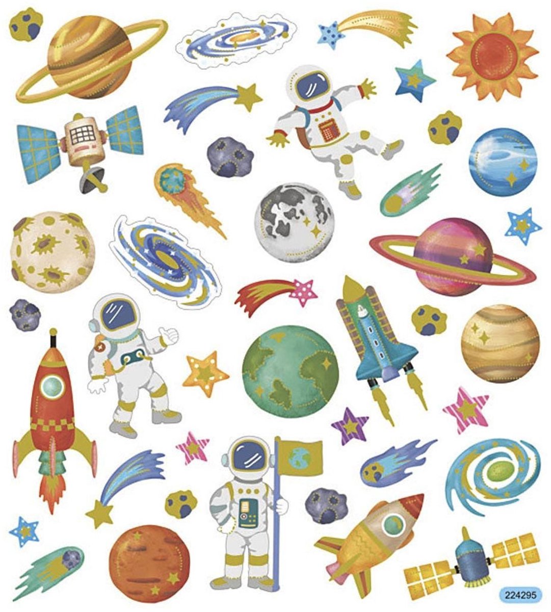 Stickers Space Travel de creativ Company, 1 hoja