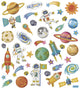 Stickers Space Travel de creativ Company, 1 hoja